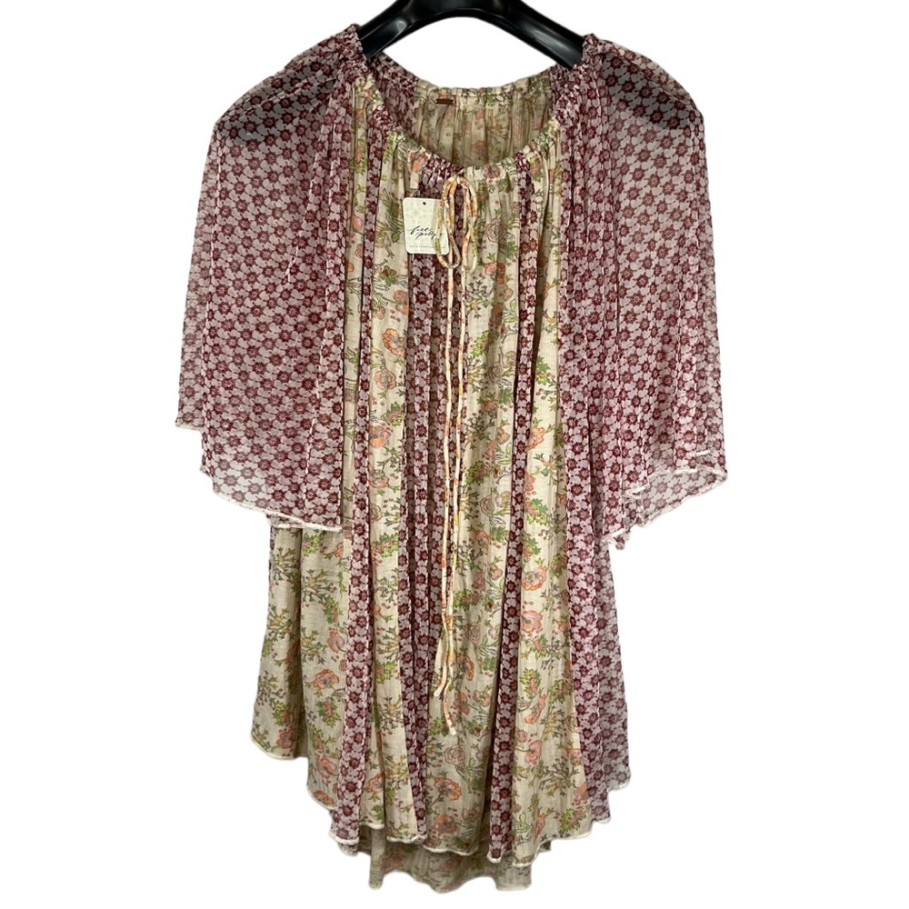 Free People Longline Floral Tunic size S/P